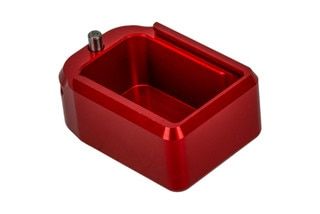 The Taran Tactical M&P Full Size Magazine Extension features a red anodized finish